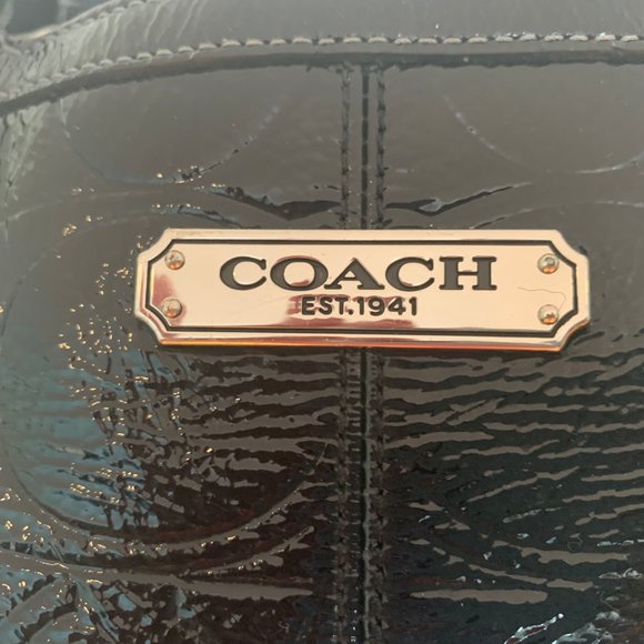 Coach  Black Patent Leather Tote - Picture 2 of 10
